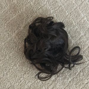 Dark Brown Ponytail Bun Synthetic